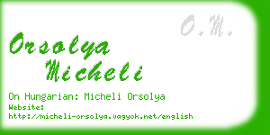 orsolya micheli business card